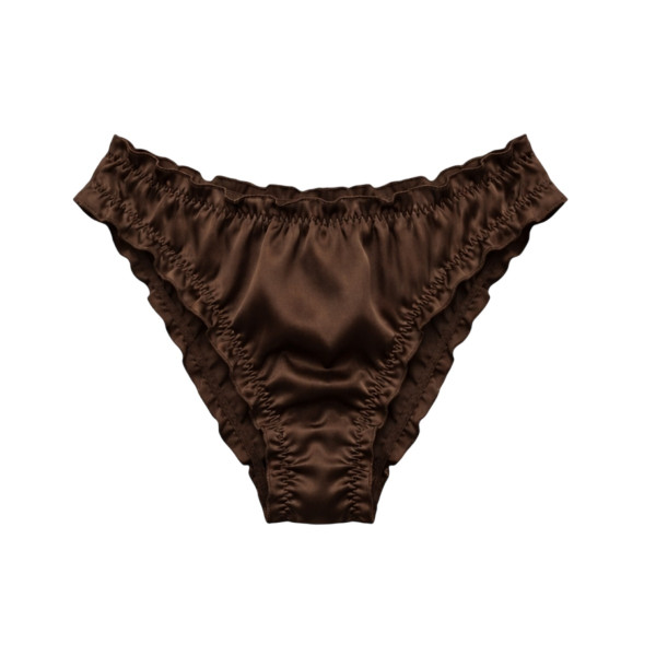 MOLODO Silk Slip-Panties Air Brown Шовкові сліпи, коричневі