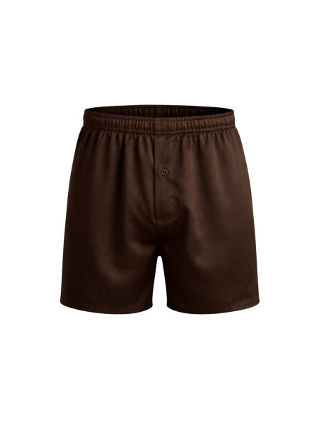 Molodo Men's Silk Boxers Game Changer Brown Шелковые мужские трусы, коричневые