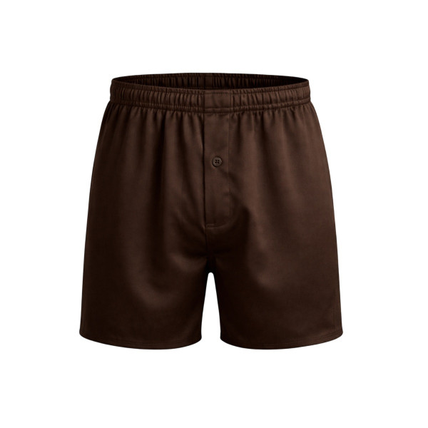 Molodo Men's Silk Boxers Game Changer Brown Шовкові чоловічі труси, коричневі