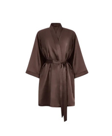 MOLODO Silk Kimono Robe Short Brown Шелковый халат-кимоно короткий, коричневый - Написать отзыв