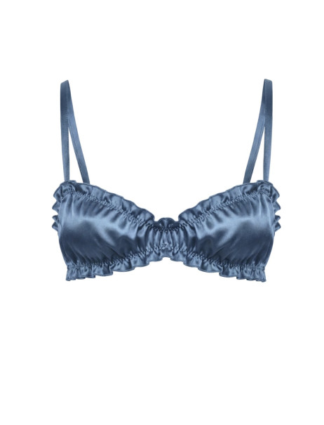 Molodo Silk Bra Air Blue Шовковий топ, блакитний