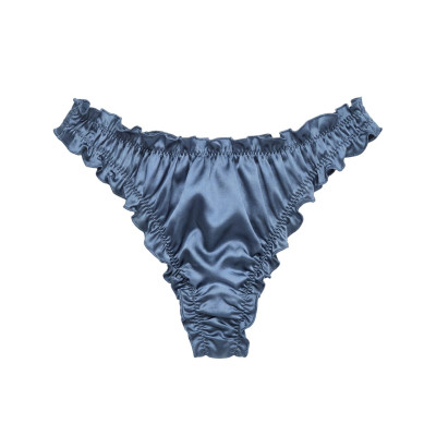 MOLODO Silk Thong Air Blue Шелковые стринги, голубые 