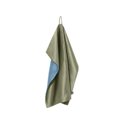 MOLODO Silk Face Towel with Microfiber Forest Moss Шелковое полотенце с микрофиброй для лица, оливковое