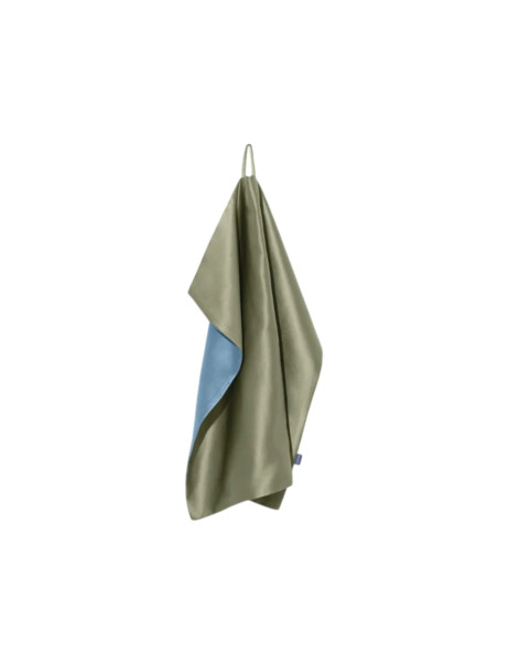 MOLODO Silk Face Towel with Microfiber Forest Moss Шелковое полотенце с микрофиброй для лица, оливковое