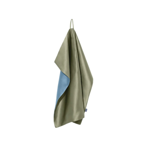 MOLODO Silk Face Towel with Microfiber Forest Moss Шовковий рушник з мікрофіброю для обличчя, оливковий