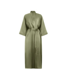 MOLODO Silk Kimono Robe Long Forest Moss Шовковий кімоно халат довгий, оливковий - Написати відгук
