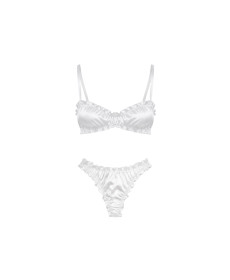 Molodo Silk Lingerie Set Air Off White Комплект шелкового белья, молочный - Написать отзыв