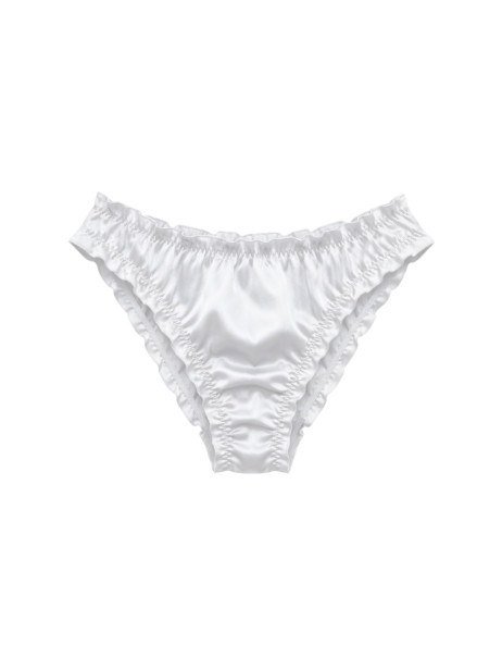 MOLODO Silk Slip-Panties Air Off White Шелковые слипы, молочные