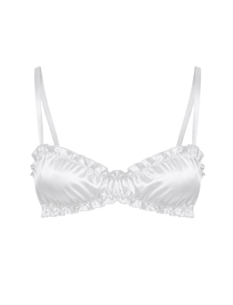 Molodo Silk Bra Air Off White Шелковый топ, молочный