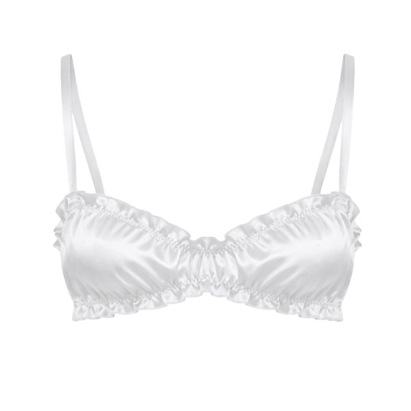 Molodo Silk Bra Air Off White Шовковий топ, молочний