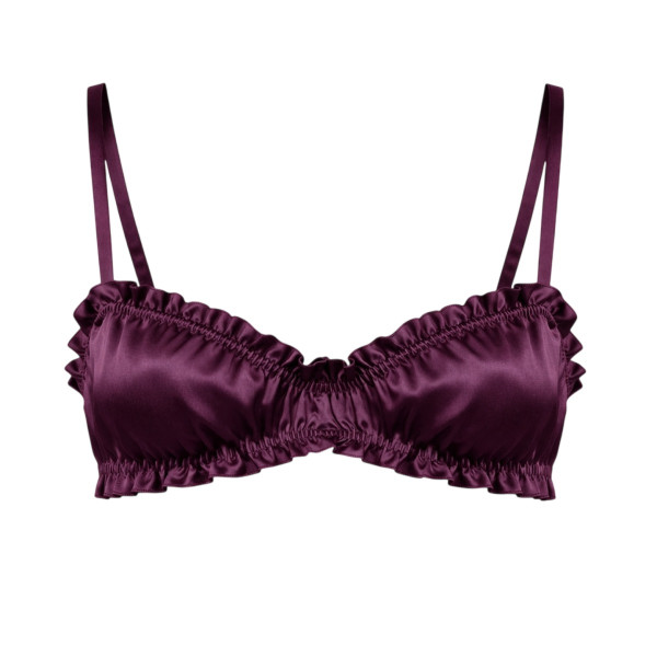 Molodo Silk Bra Air Plum Шовковий топ, сливовий