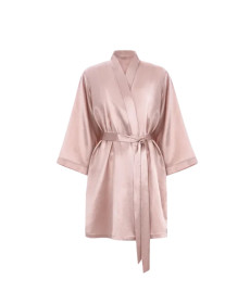 MOLODO Silk Kimono Robe Short Powder Pink Шовковий кімоно халат короткий, пудровий - Написати відгук
