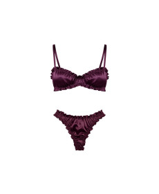Molodo Silk Lingerie Set Air Plum Комплект шелкового белья, сливовый - Написать отзыв