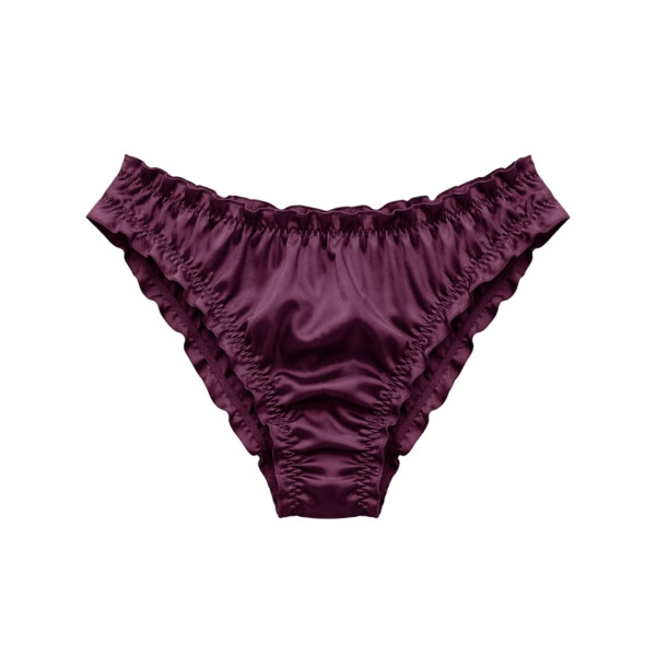 MOLODO Silk Slip-Panties Air Plum Шовкові сліпи, сливові