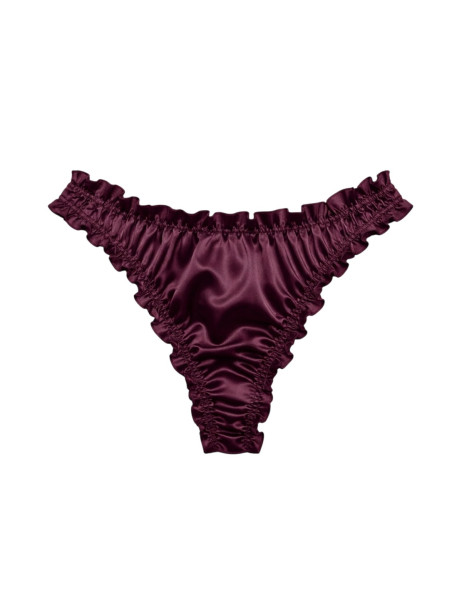 MOLODO Silk Thong Air Plum Шелковые стринги, сливовые