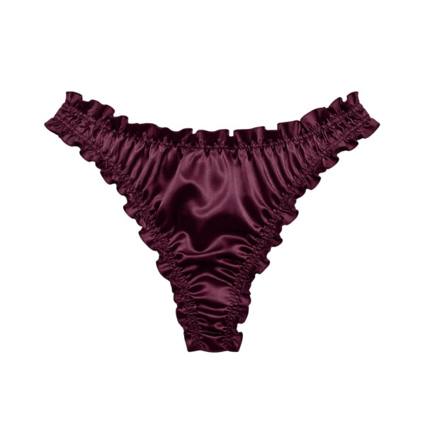MOLODO Silk Thong Air Plum Шовкові стрінги, сливові