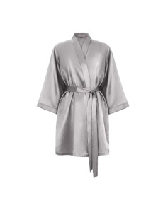 MOLODO Silk Kimono Robe Short Stone Grey Шелковый халат-кимоно короткий, серый - Написать отзыв