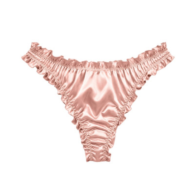MOLODO Silk Thong Air Powder Pink Шелковые стринги, пудровые