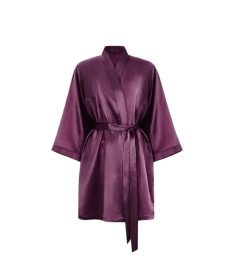 MOLODO Silk Kimono Robe Short Plum Шелковый халат-кимоно короткий, сливовый - Написать отзыв