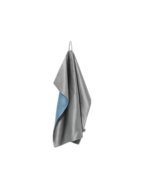 MOLODO Silk Face Towel with Microfiber Stone Grey Шелковое полотенце с микрофиброй для лица, серое