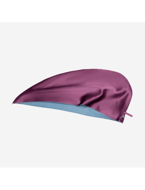MOLODO Silk Turban With Microfiber Plum Шелковый тюрбан с микрофиброй, сливовый