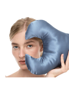 MOLODO Silk Anti-Aging Pillow Key Blue Антивозрастная подушка против морщин вокруг глаз, голубая - Написать отзыв