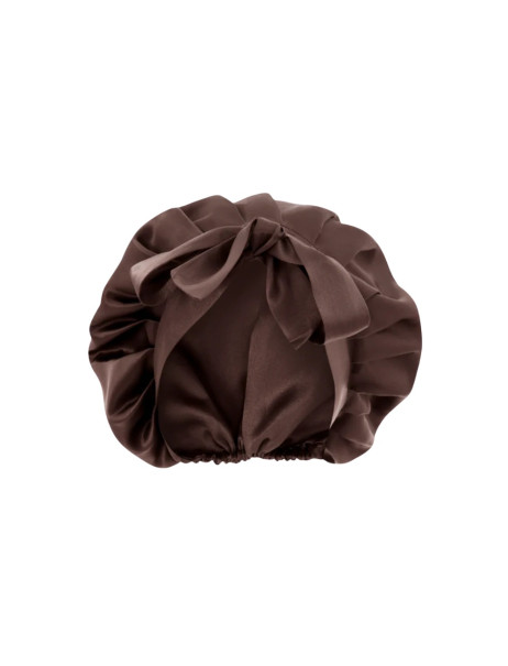 MOLODO Silk Night Cap Brown Шовкова шапочка для сну, коричнева