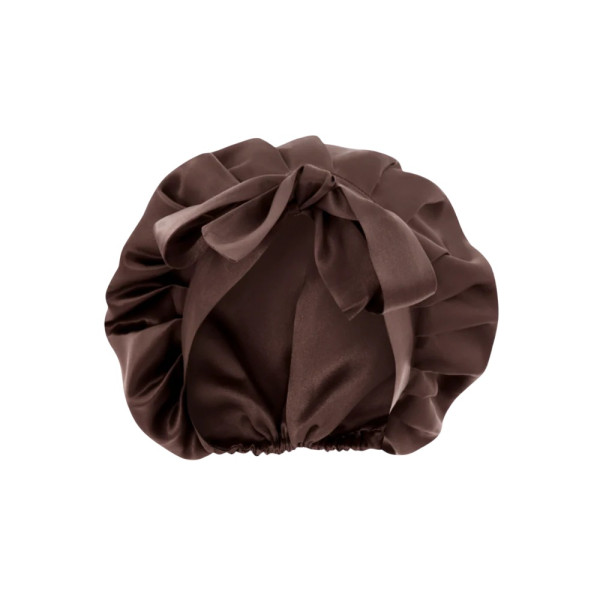 MOLODO Silk Night Cap Brown Шовкова шапочка для сну, коричнева