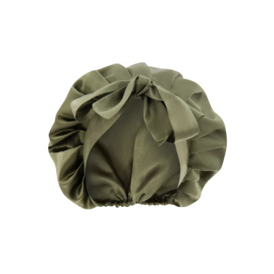 MOLODO Silk Night Cap Forest Moss Шелковая шапочка для сна, оливковая