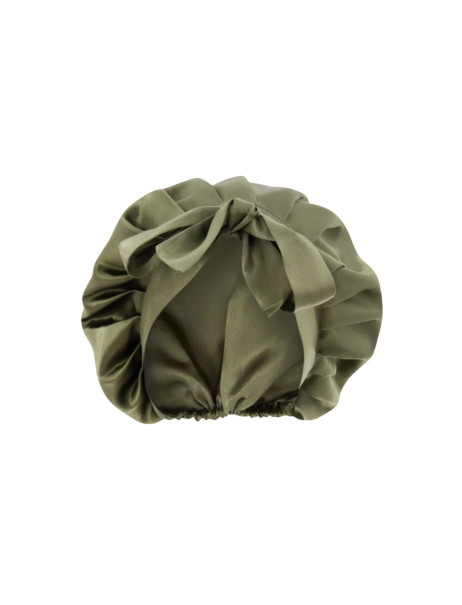 MOLODO Silk Night Cap Forest Moss Шовкова шапочка для сну, оливкова