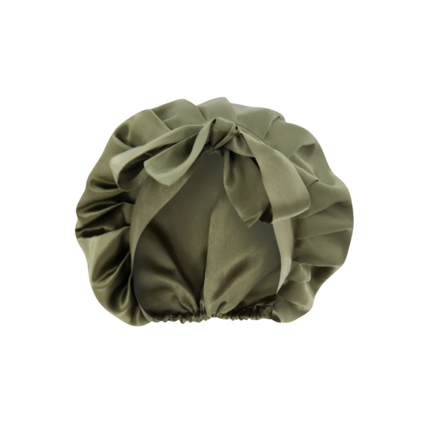 MOLODO Silk Night Cap Forest Moss Шовкова шапочка для сну, оливкова