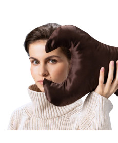 MOLODO Silk Anti-Aging Pillow Key Brown Антивозрастная подушка против морщин вокруг глаз, коричневая - Написать отзыв