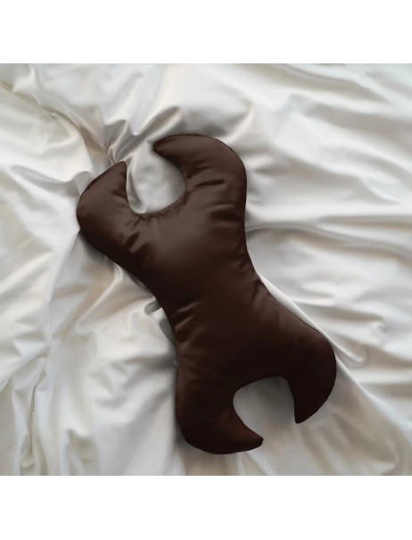 MOLODO Silk Anti-Aging Pillow Key Brown Антивозрастная подушка против морщин вокруг глаз, коричневая