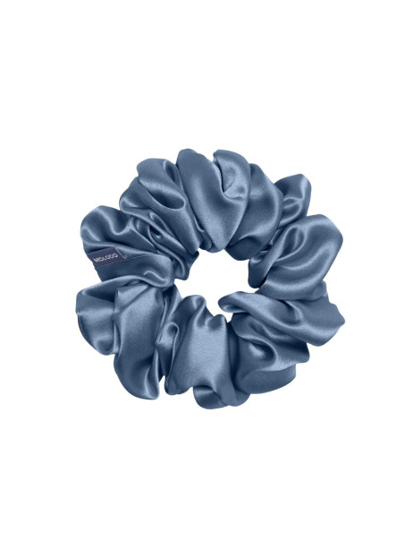 MOLODO Silk Scrunchie Maxi Blue Объёмная резинка из шелка, голубая
