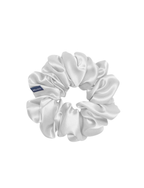 MOLODO Silk Scrunchie Maxi Off White Объёмная резинка из шелка, молочная