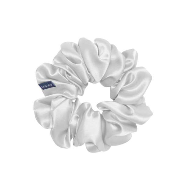 MOLODO Silk Scrunchie Maxi Off White Об'ємна резинка з шовку, молочна