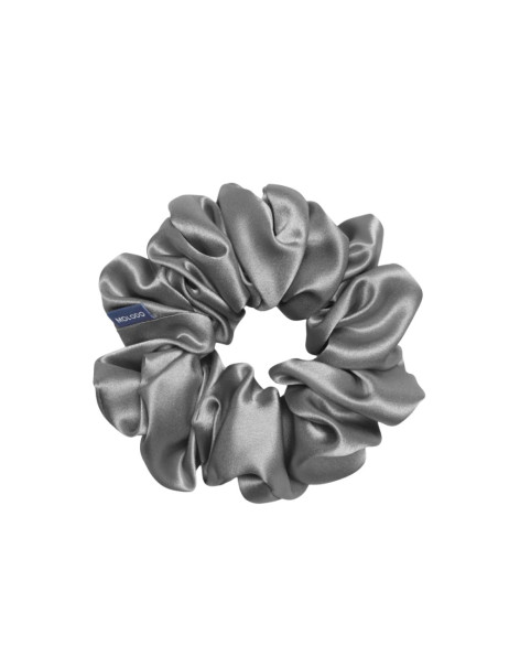 MOLODO Silk Scrunchie Maxi Stone Grey Объёмная резинка из шелка, серая