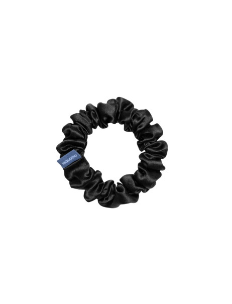 MOLODO Silk Scrunchie Midi Black Шелковая резинка среднего размера, черная