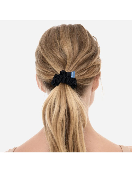 MOLODO Silk Scrunchie Midi Black Шелковая резинка среднего размера, черная