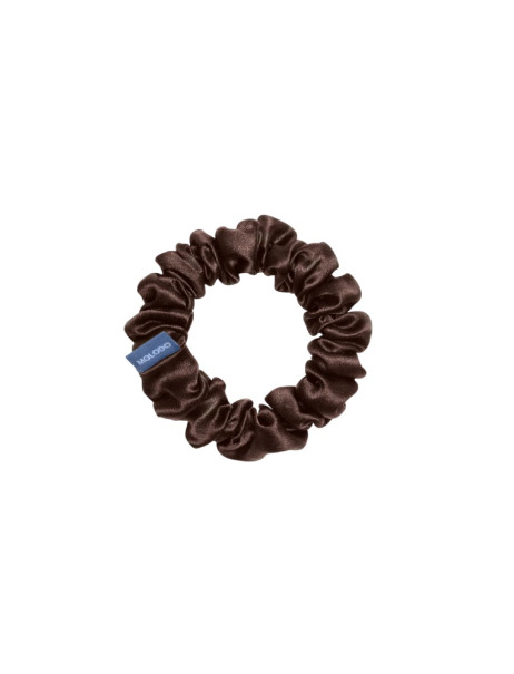MOLODO Silk Scrunchie Midi Brown Шовкова резинка середнього розміру, коричнева