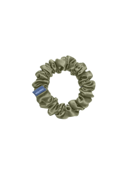 MOLODO Silk Scrunchie Midi Forest Moss Шелковая резинка среднего размера, оливковая