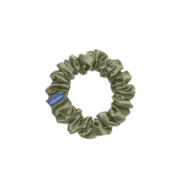 MOLODO Silk Scrunchie Midi Forest Moss Шовкова резинка середнього розміру, оливкова