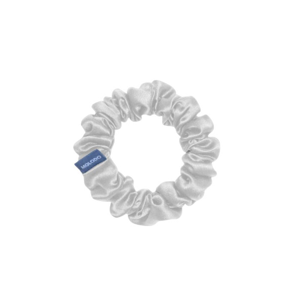 MOLODO Silk Scrunchie Midi Off White Шовкова резинка середнього розміру, молочна