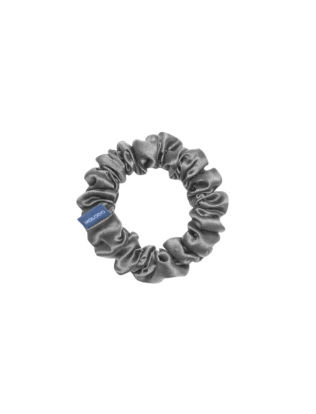MOLODO Silk Scrunchie Midi Stone Grey Шовкова резинка середнього розміру, сіра