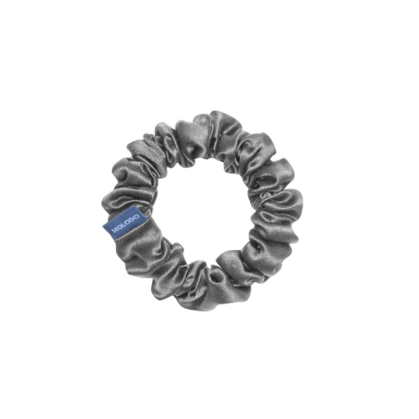 MOLODO Silk Scrunchie Midi Stone Grey Шовкова резинка середнього розміру, сіра