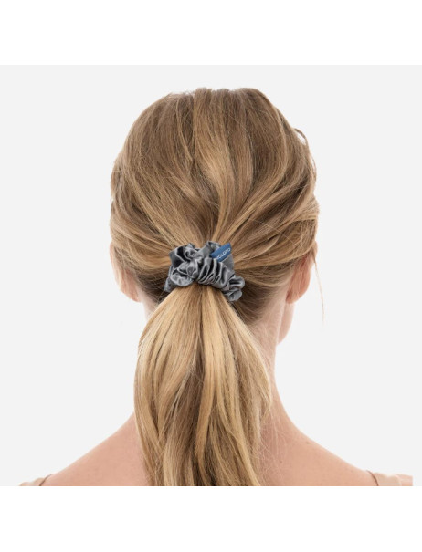 MOLODO Silk Scrunchie Midi Stone Grey Шовкова резинка середнього розміру, сіра