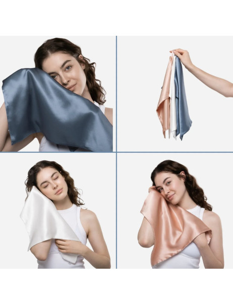 MOLODO Silk Face Towel with Microfiber Brown Шелковое полотенце с микрофиброй для лица, коричневое
