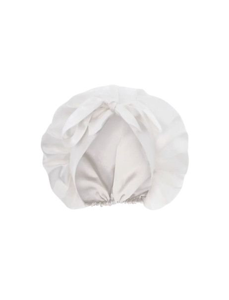 MOLODO Silk Night Cap Off White Шовкова шапочка для сну, молочна