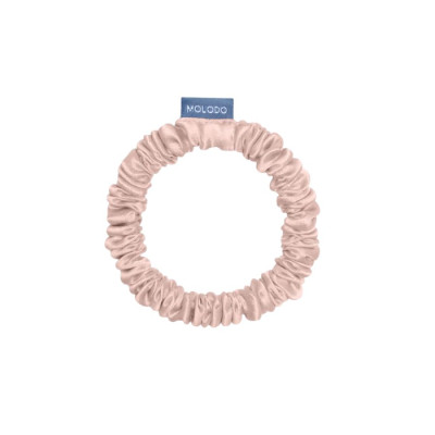 MOLODO Silk Scrunchie Mini Powder Pink Тонка шовкова резинка для волосся, пудрова