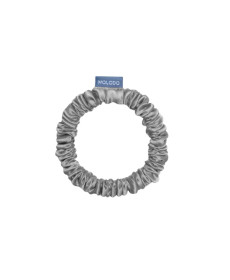 MOLODO Silk Scrunchie Mini Stone Grey Тонкая шелковая резинка для волос, серая - Написать отзыв